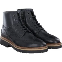 La Martina Schnürboots In Schwarz