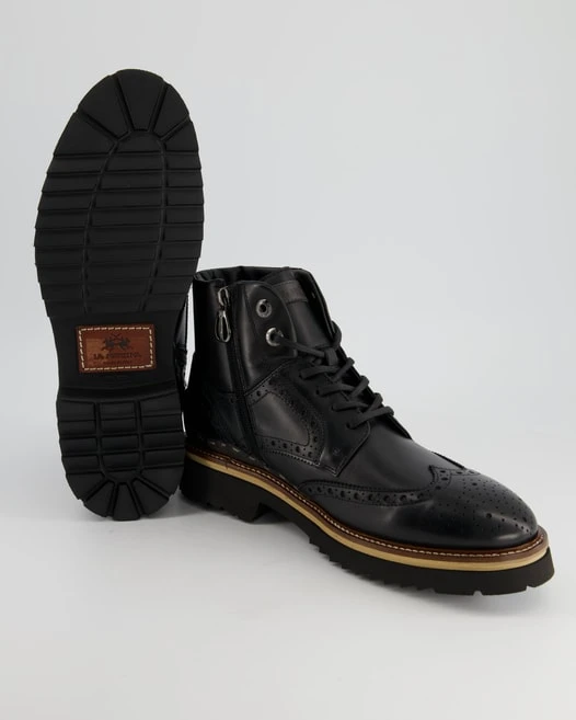 La Martina Schnürboots In Schwarz 5 La Martina Schnürboots In Schwarz – Bild 5